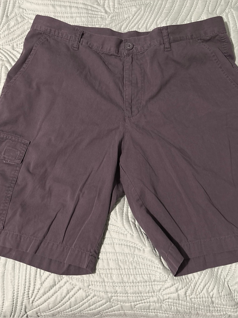 Men's Columbia Hiking Fishing Cargo Shorts 36 - Gray- Pockets Cotton